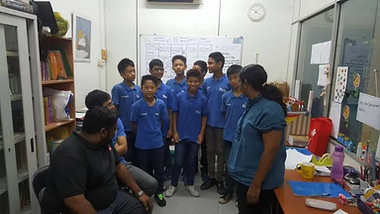 Students at the Community Learning Centre in 2017