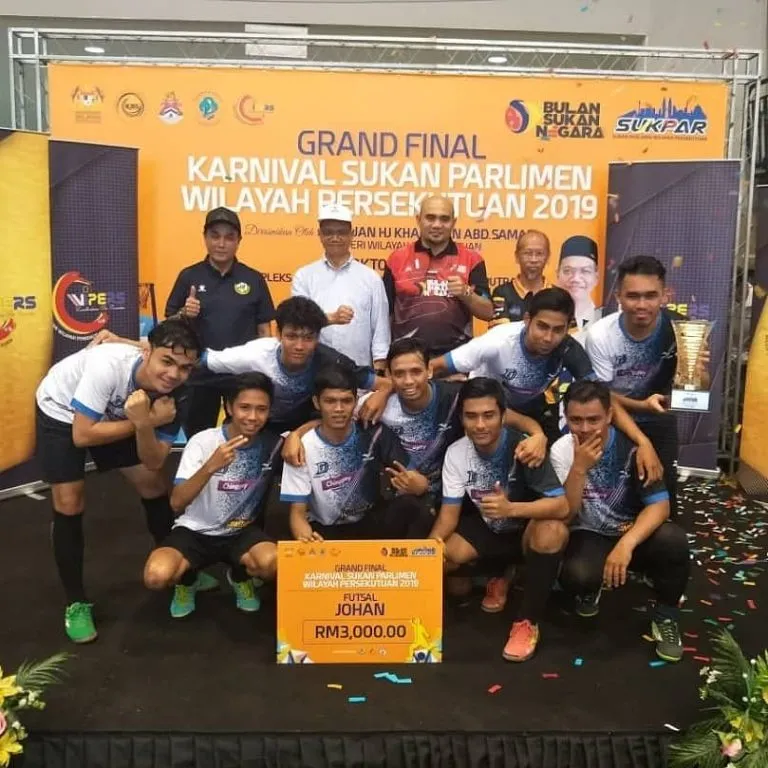 Grand final team at the Karnival Sukan Parlimen Wilayah Persekutuan 2019