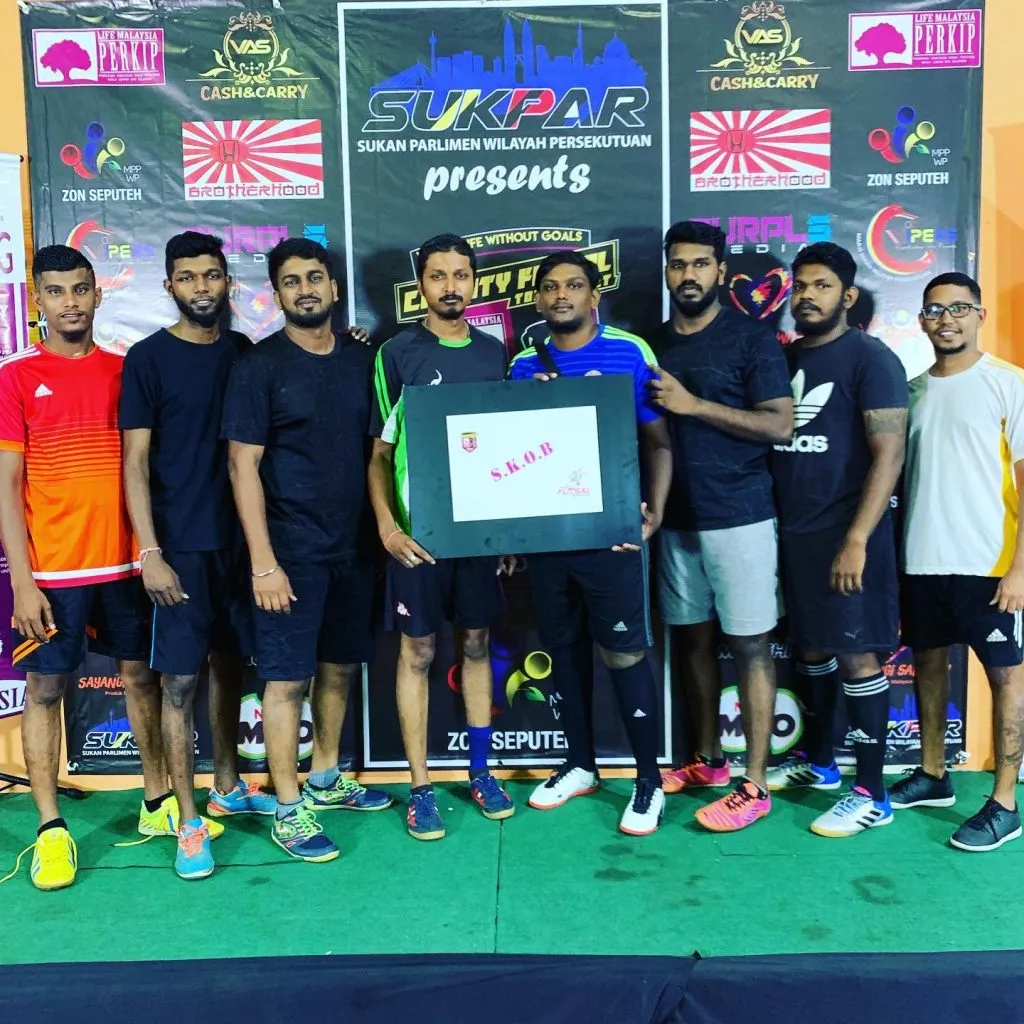 Teams line up at the LIFE Malaysia charity futsal tournament